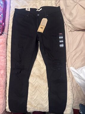 Levi's Women’s Black Ripped Skinny Jeans